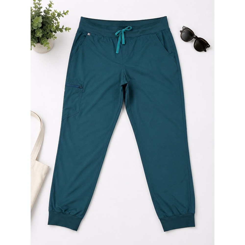 Figs Teal Drawstring Track Pants